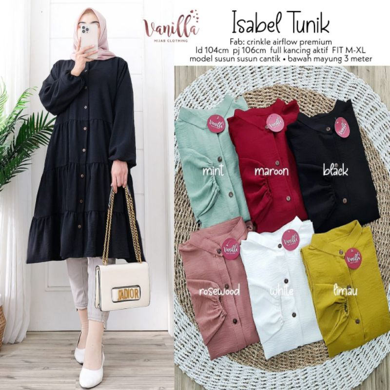 Isabel Tunik//Tunik//Tunik Wanita//Tunik Muslim//Tunik Daily//Tunik Wanita//Tunik Muslim
