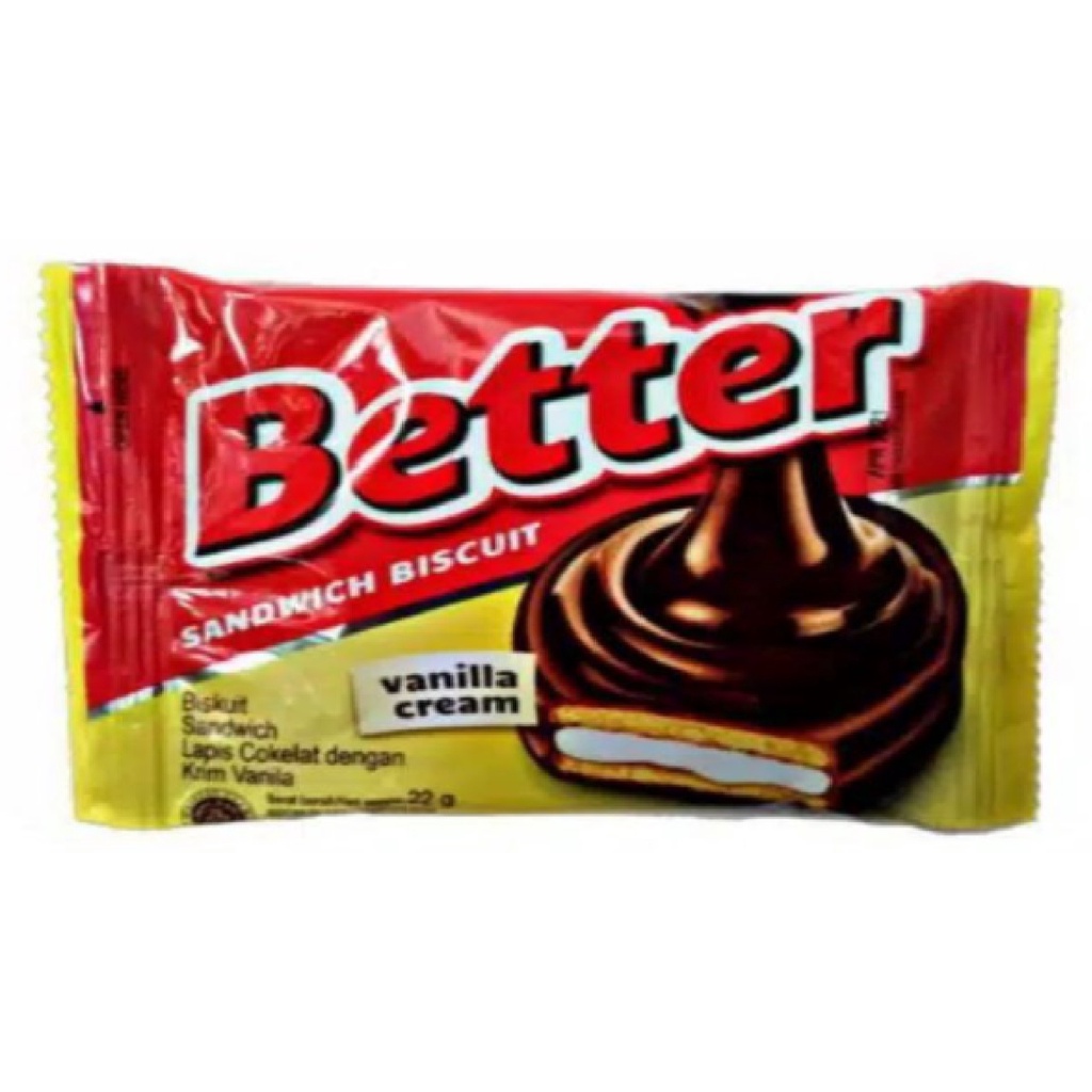 

Better Bigger Sandwich Biskuit 2000 Sachet Renceng Vanilla 10 x 27g