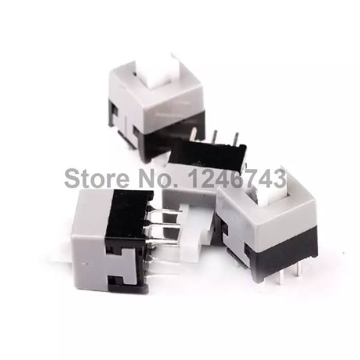 Push Button 8.5X8.5 6Pin Dpdt Non Locking Momentary Switch Tombol