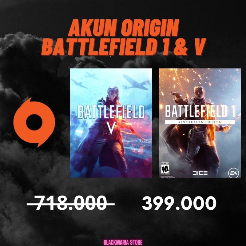 BATTLEFIELD 1 & V ( BATTLEFIELD 5 ) ORIGIN BISA ONLINE