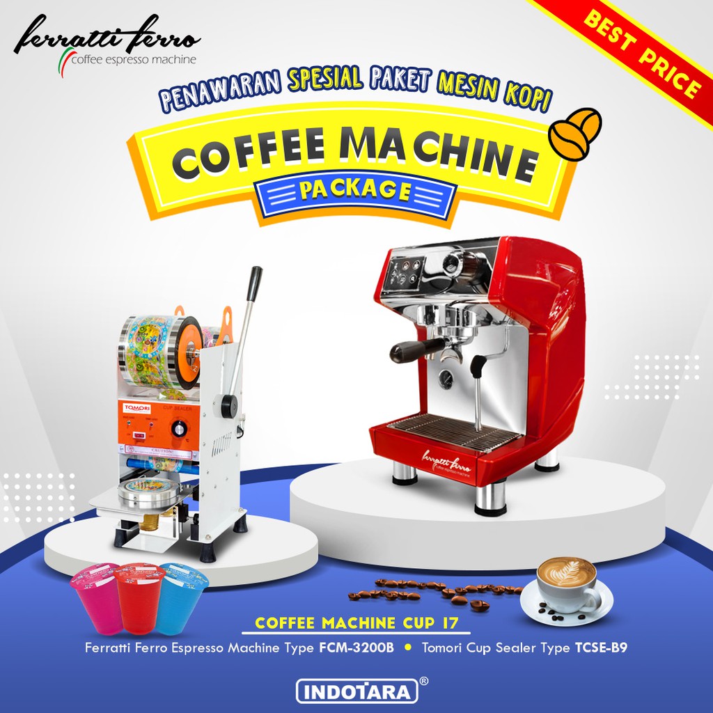 Paket Mesin Kopi Espresso Machine Cup - 17