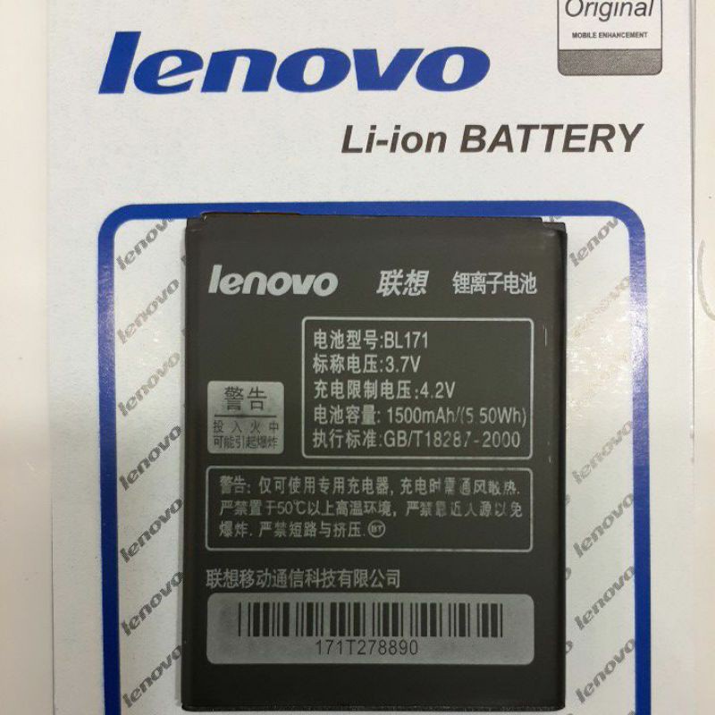 Baterai  Batre Lenovo BL-171 BL171 Original 99% A390, A60, A65, A356, A368 Batre Lenovo Battrey