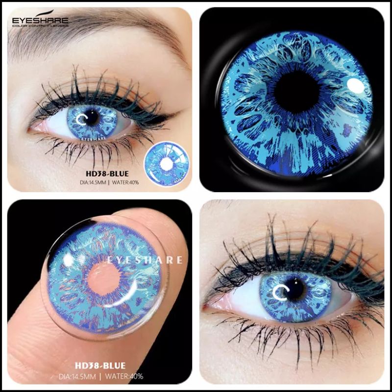 Softlens Biru &amp; Kuning Cosplay / Softlens cosplay karakter / Lensa kontak cosplay / Softlens Gojo Satoru