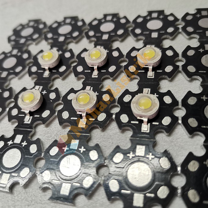 Led HPL Cree 1 Watt Led Chip 1 Watt HSLH Putih/White 6500K 240-260 mA Heatsink Star PCB