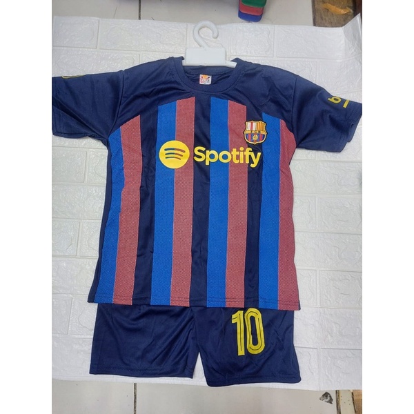 SETELAN JERSEY ANAK BARCELONA HOME KIDS TERBARU