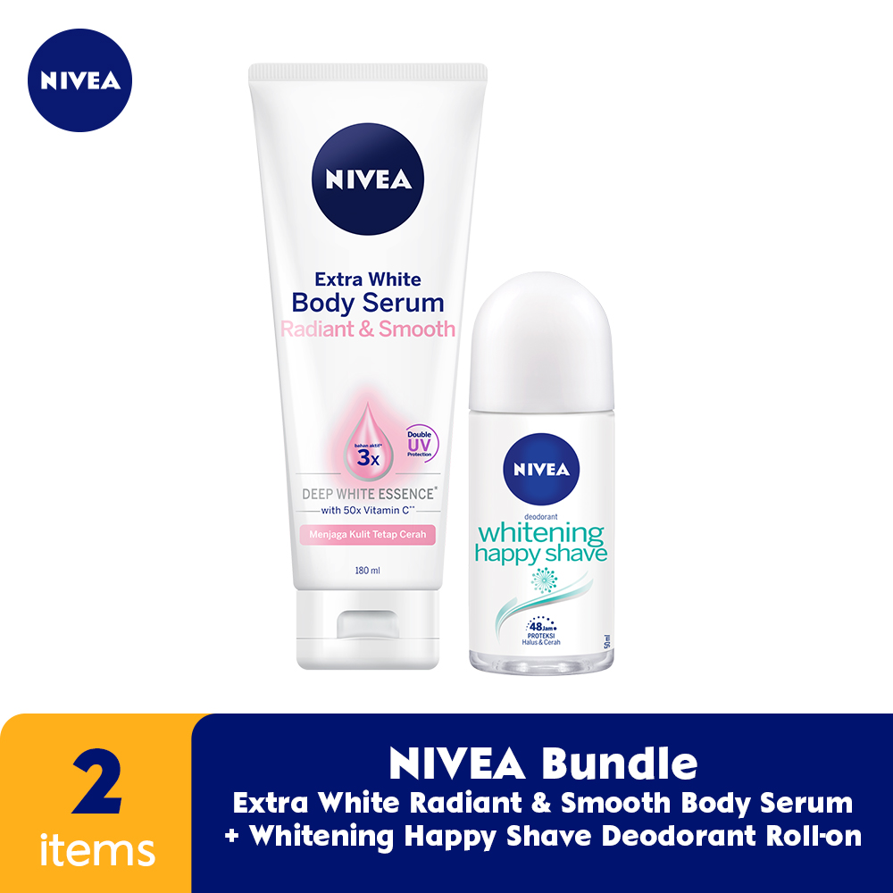 NIVEA Extra White Radiant &amp; Smooth + Deodorant Happy Shave 50 ml