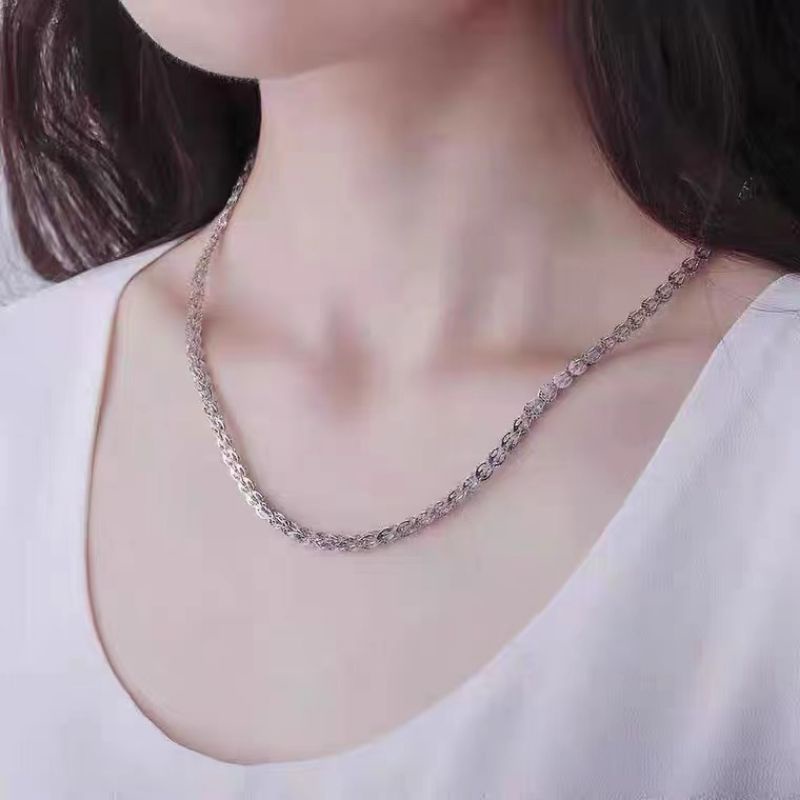 Kalung titanium rantai polos perhiasan fashion 904/373