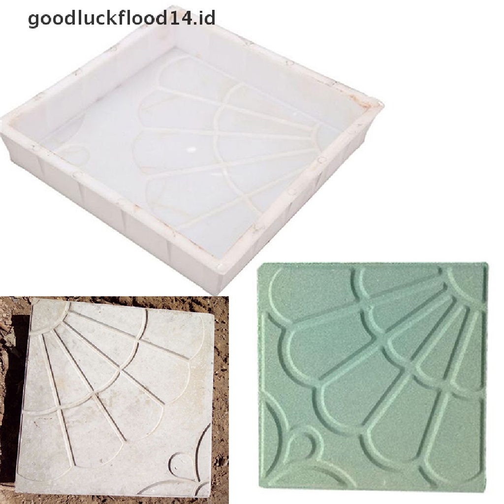 [OOID] 1xBrick Stone Mold Pavement DIY Path Maker Mold Paving Cement Brick Garden Decor ID