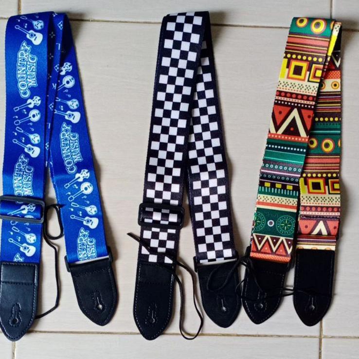 [Promo Lebaran☛] strap / selempang gitar dan bas aneka motif,|, [..Makasih..]