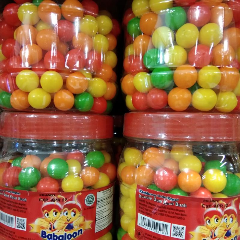 

Permen Karet Babalon Toples Besar 190butir Babaloon Bubble Gum