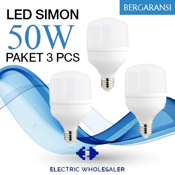 PAKET HEMAT BUNDLE BOHLAM SIMON LAMPU LED 3 PCS 50W