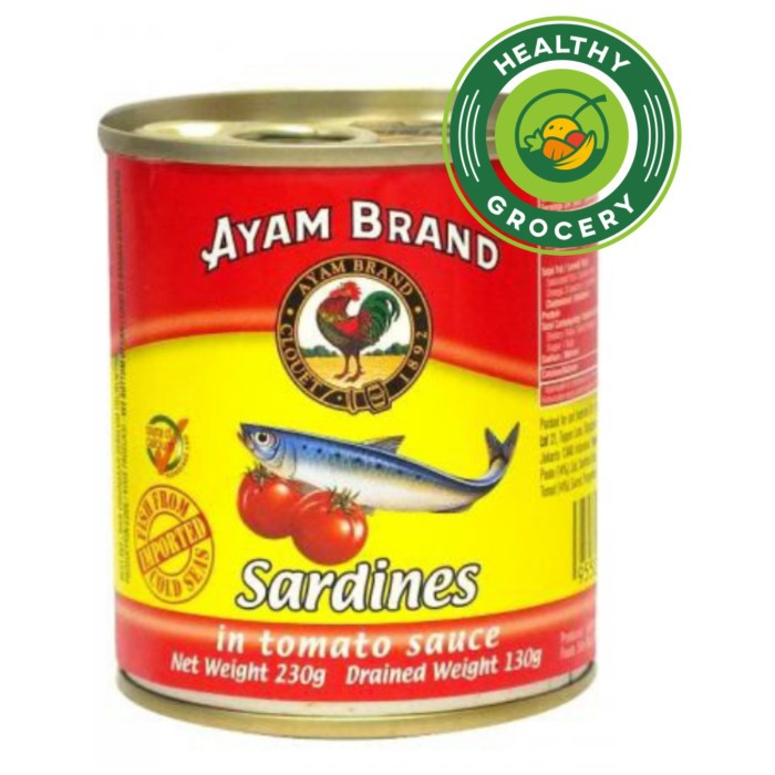 

Ayam Brand Sardines Bulat In Tomato Sauce 230gr / Sarden / Saus Tomat