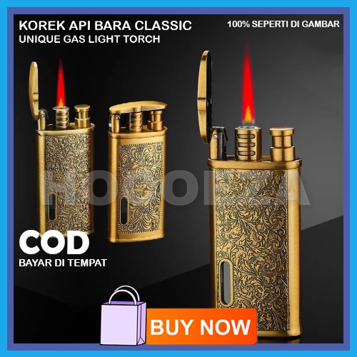 KOREK API BARA PEMANTIK API WINDPROOF UNIK TORCH LIGHTER DESAIN MOTIF BATIK UNIK BR20