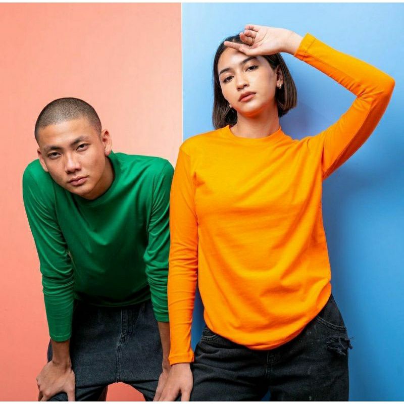 KAOS POLOS ULTRASOFT LENGAN PANJANG PRIA DAN WANITA| Yarn & Spindle