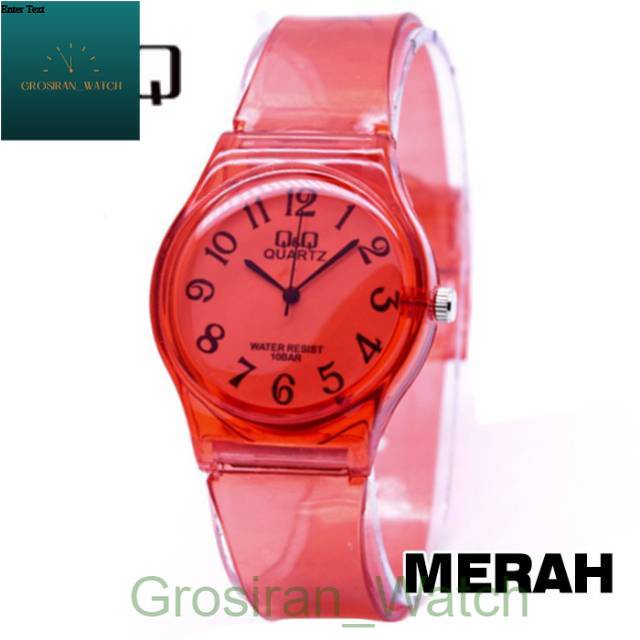 Jam Tangan Pria/Wanita Q&amp;Q Jelly Transparan -16 [G_W]