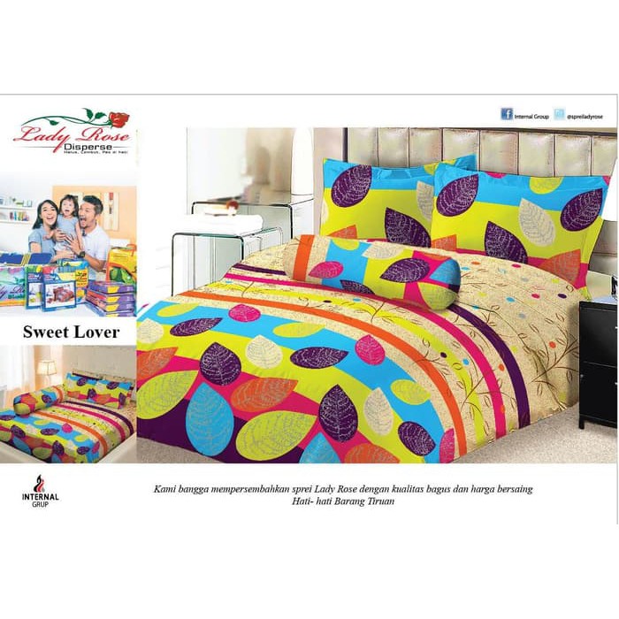 Sprei Lady rose 180 x 200 Sweet Lovers ( King Size )