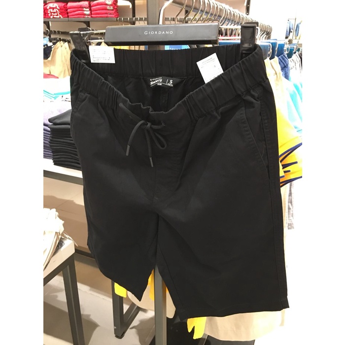Celana Pendek Pria GIORDANO Original - Short Pants Giordano - Hitam, S