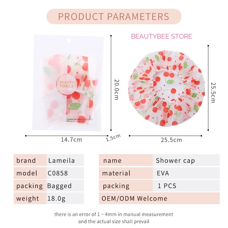 SHOWER CAP PREMIUM WATERPROOF (C0705 / C058 / C0856)