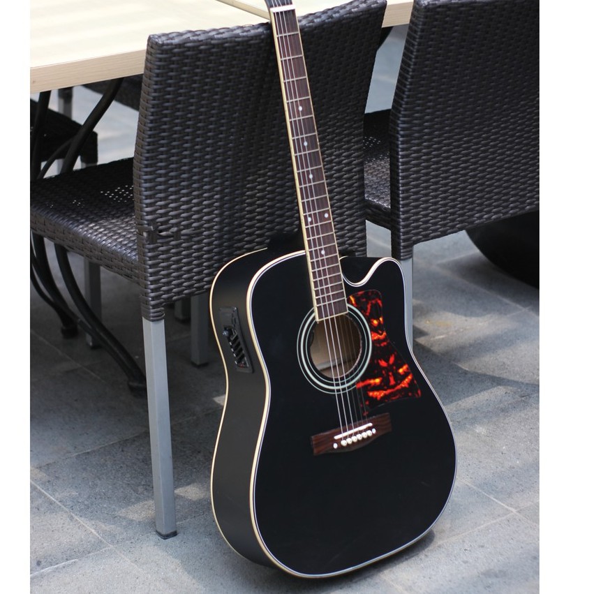 Gitar Akustik JUMBO Blackdoff Dreadnought Equalizer7545R include senar cadangn dan tas