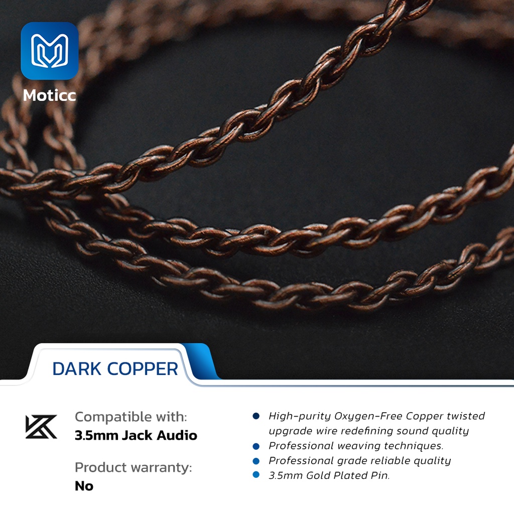 Kabel Replacement Knowledge Zenith KZ Dark Copper Cable (Gelap)