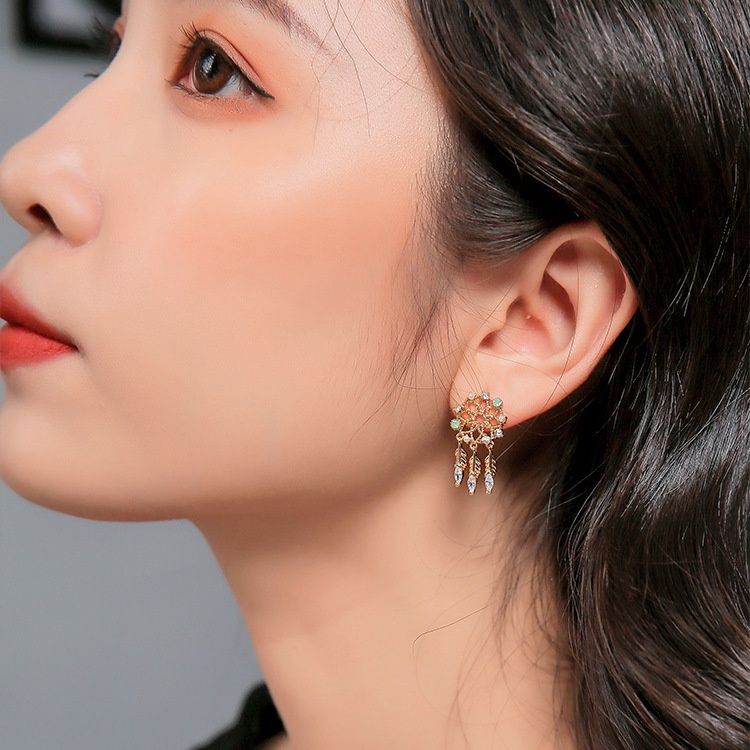 Dream catcher desain anting-anting rasa perak pin anting-anting 2020 baru wanita gaya dingin elegan