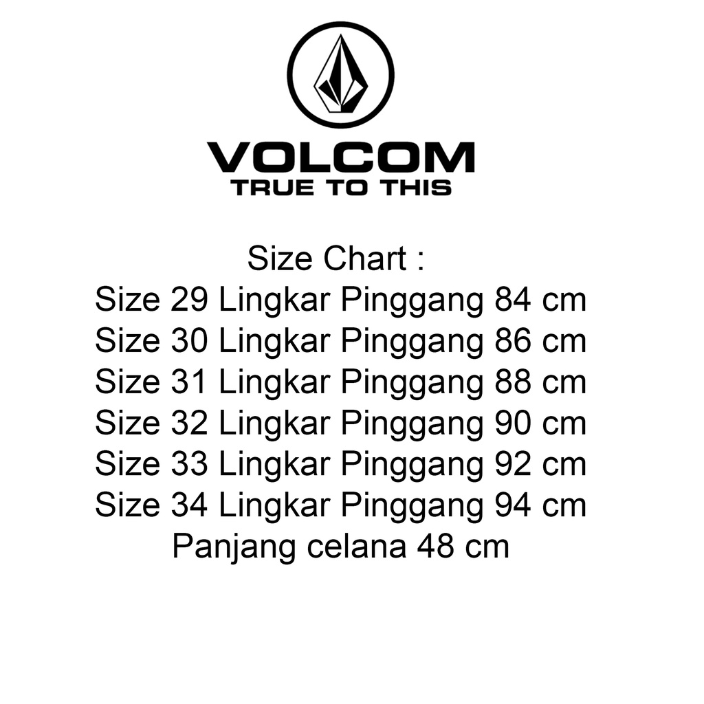 VOLCOM - BROADSHORT JEANS PENDEK ABU SNOW TWILL ORIGINAL TERBARU NON STREET