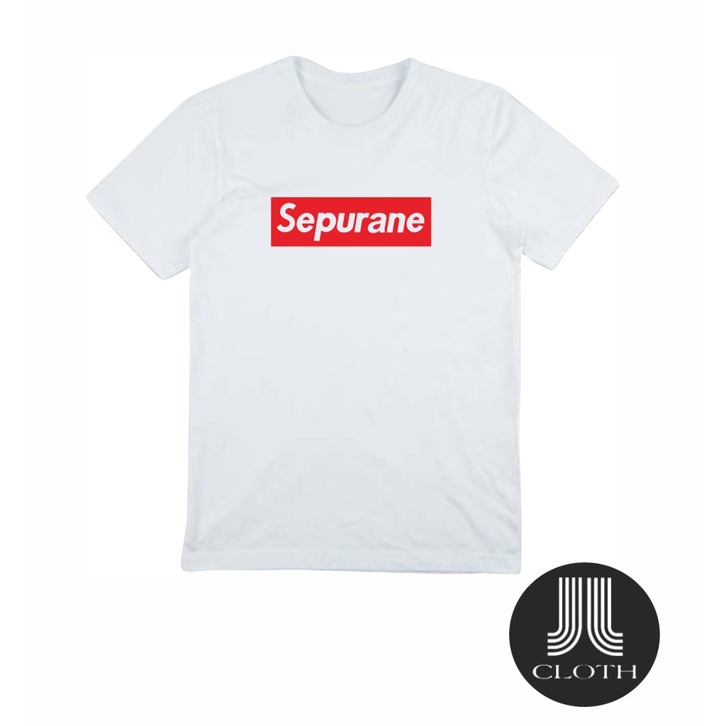 TSHIRT BAJU KAOS DISTRO PRIA WANITA PLESETAN SUPREME SEPURANE COTTON COMBED 30S