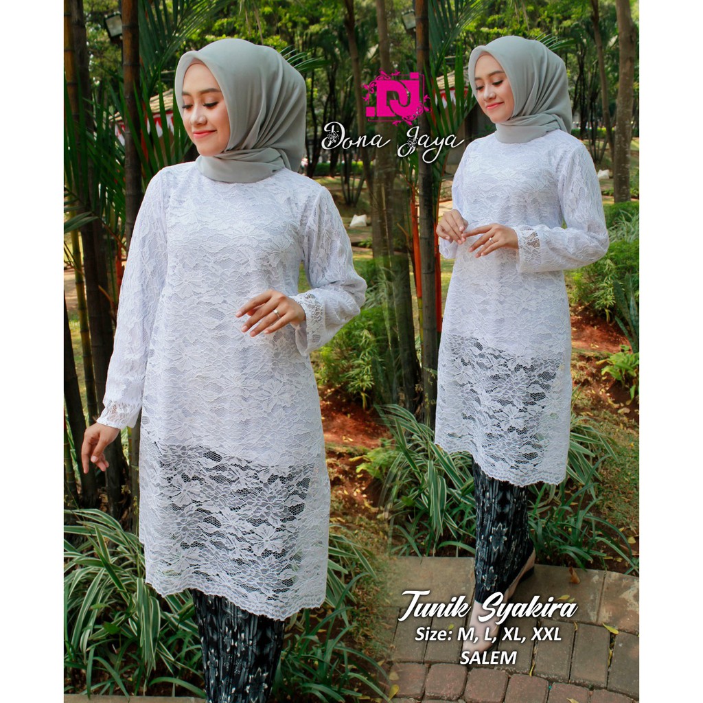 DON&gt; SET SYAKIRA KEBAYA TUNIK BRUKAT - KEBAYA MODERN - BAJU KEBAYA BRUKAT - BAJU PESTA DAN KONDANGAN