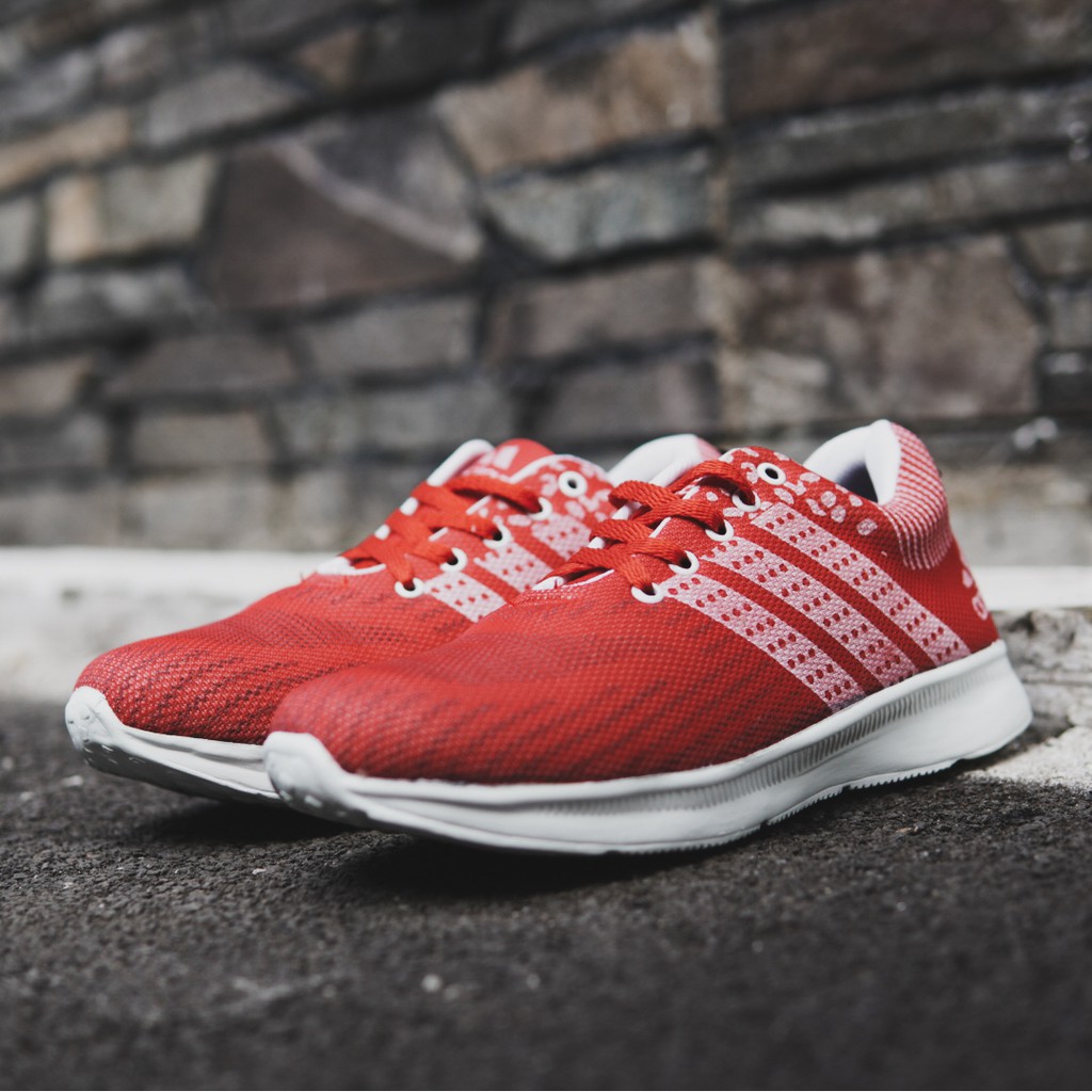 SM88 - Sepatu Sport Pria Adidas Zoom Merah Sneakers Olahraga Running Cowok Snekers Laki Termurah