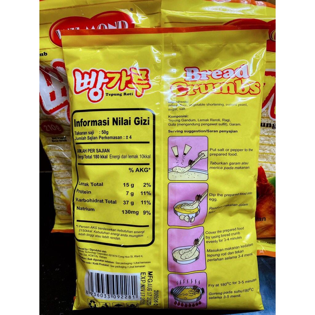 Wilmond Bread Crumb Tepung Roti 210 gr Best