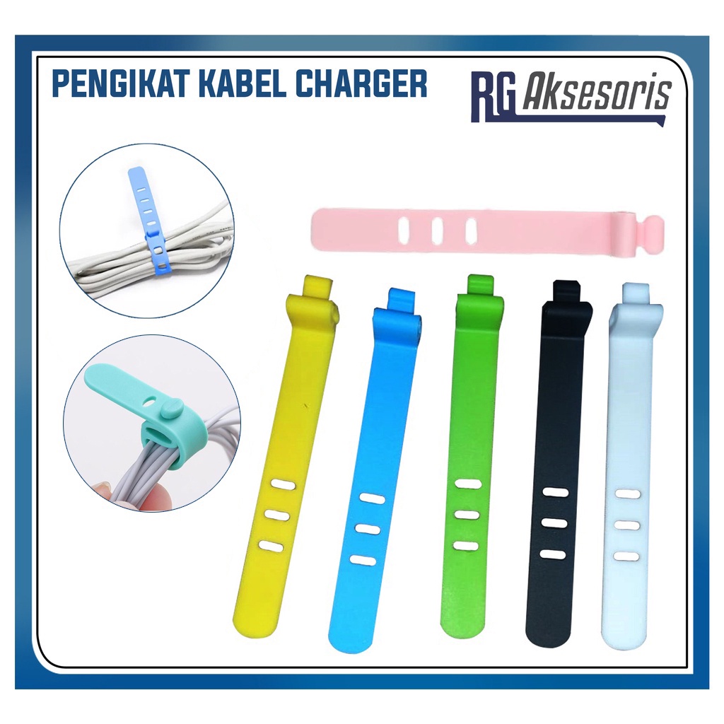 Jual Pengikat Kabel Penggulung Cable Binder Klip Cable Cord Holder Penjepit Kabel Charger Hp