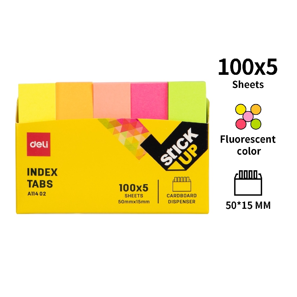 HAPPY TIME DELI STICKY NOTES INDEX TABS STICK UP LABEL CATATAN MEMO TEMPEL 500 LEMBAR KARAKTER LUCU ALAT TULIS KANTOR SEKOLAH KULIAH EA11402