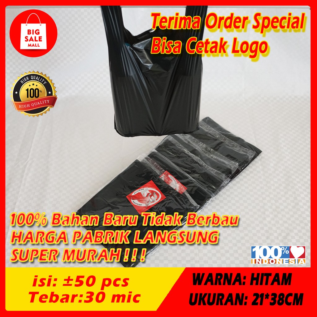 Plastik Kresek laundry bag 40X65CM isi50pcs Kantong Plastik HD Berlanja Plong  Plastik Packing Tebal