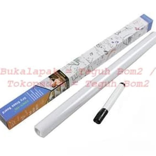 

407H Whiteboard Wall Sticker - Stiker Papan Tulis Putih 200Cm X 45Cm 76Xj