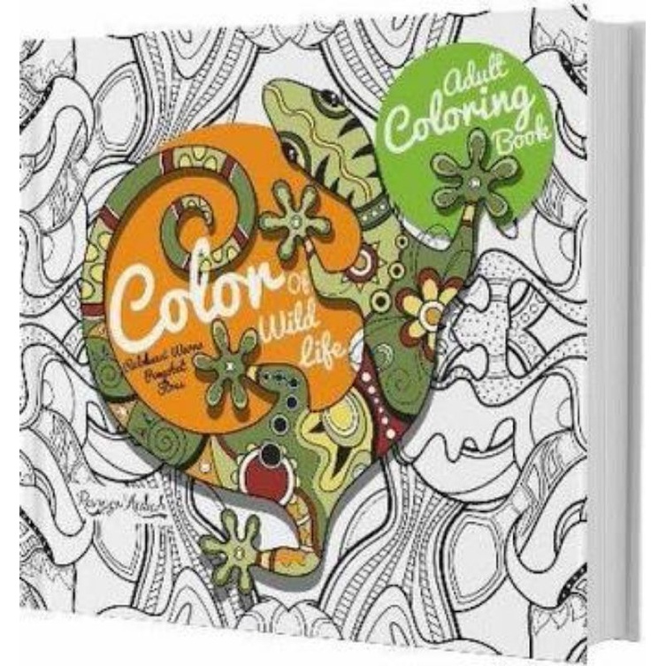 Buku Mewarnai Dewasa Adult Coloring Book Color of Wild Life by Ranggi Ariliah-1