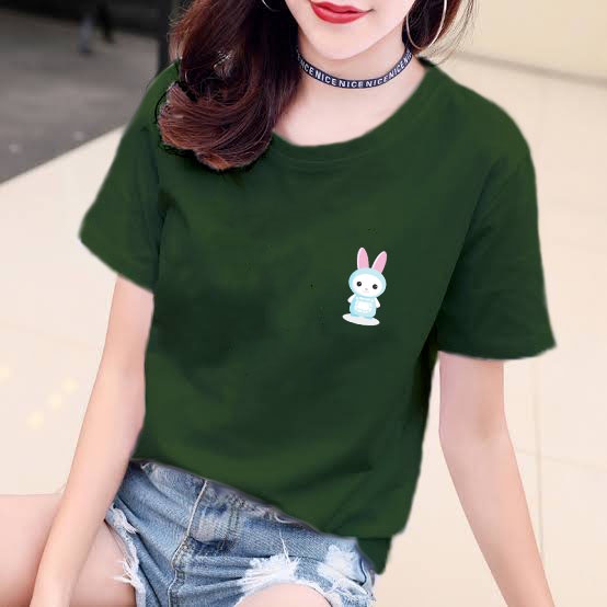 YOURSTYLE1119 - KAOS CUTE BUNNY BAJU KAOS WANITA DISTRO UNISEX OVERSIZE JUMBO KEKINIAN TERLARIS