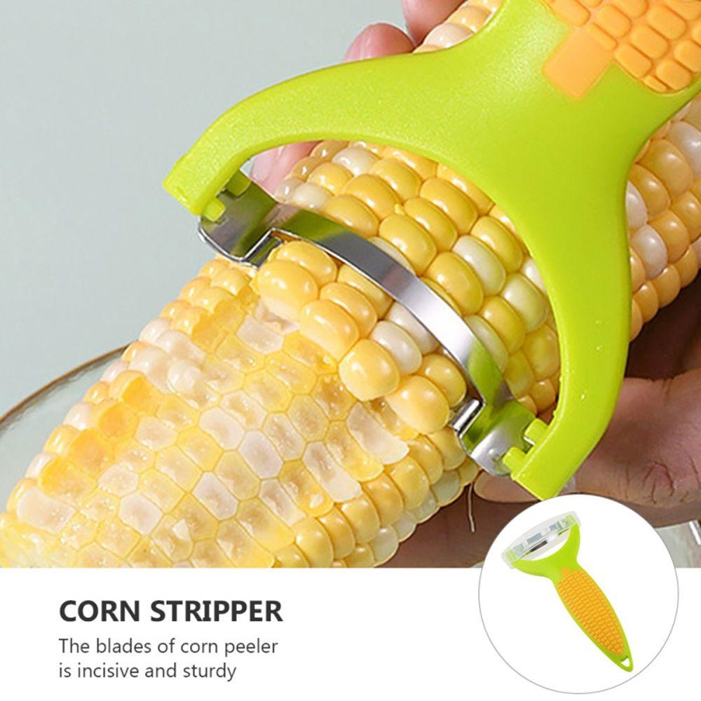 [Elegan] Pengupas Jagung PP Masak Jagung Resleting Alat Sayur Stainless Steel Dapur Gadget Perontok