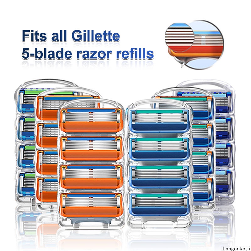 Kepala Pisau Cukur Manual 5 Lapis Untuk Gillette Fusion 5 Kualitas Tinggi