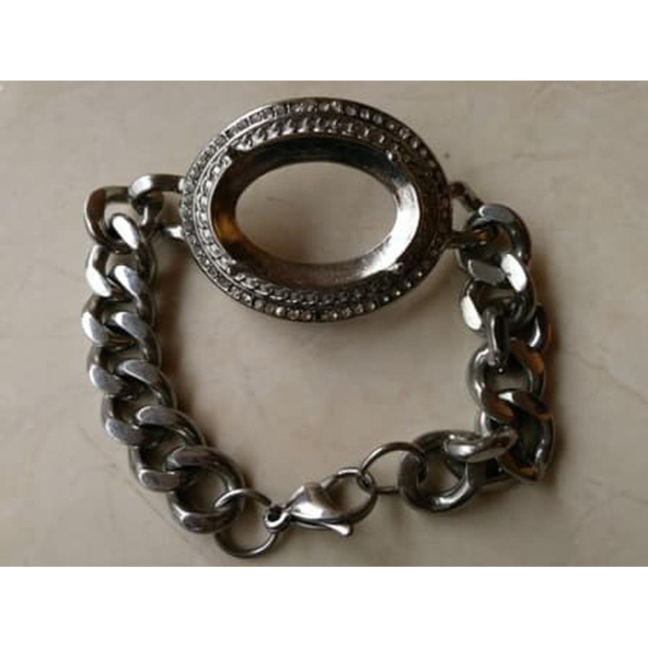 Dijual Gelang Rantai Jam Titanium Silver