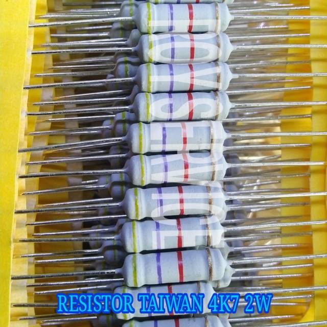 Resistor 4K7 2W Original Taiwan / R 4K7 2W Original Taiwan / 4K7R 2W Original Taiwan