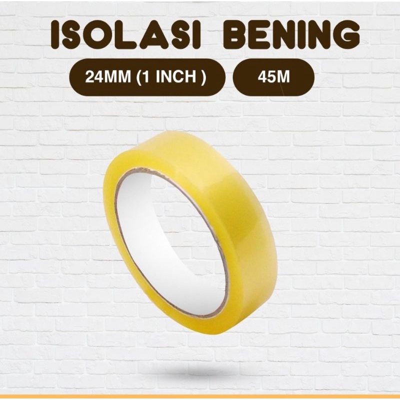 

isolasi Bening 24mm 1 inchi | Solasi Solatip / Lakban bening Etona 1" 24mm