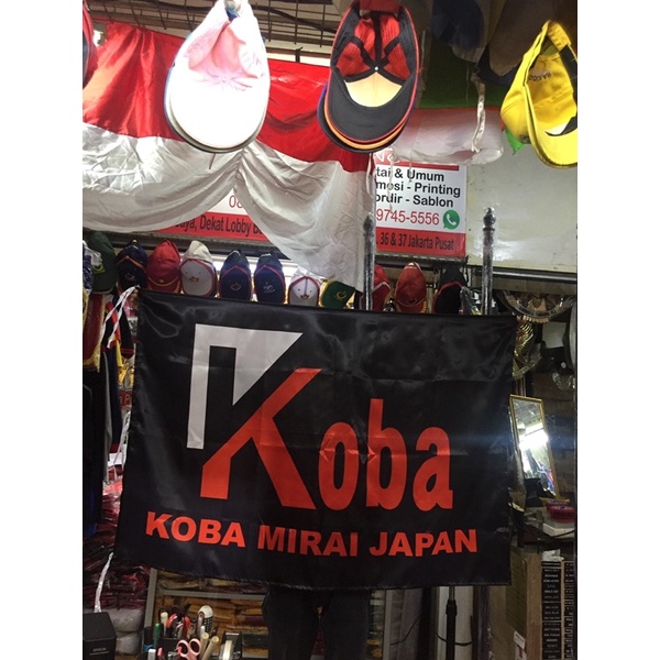 Bendera printing custom bahan satin 90x135