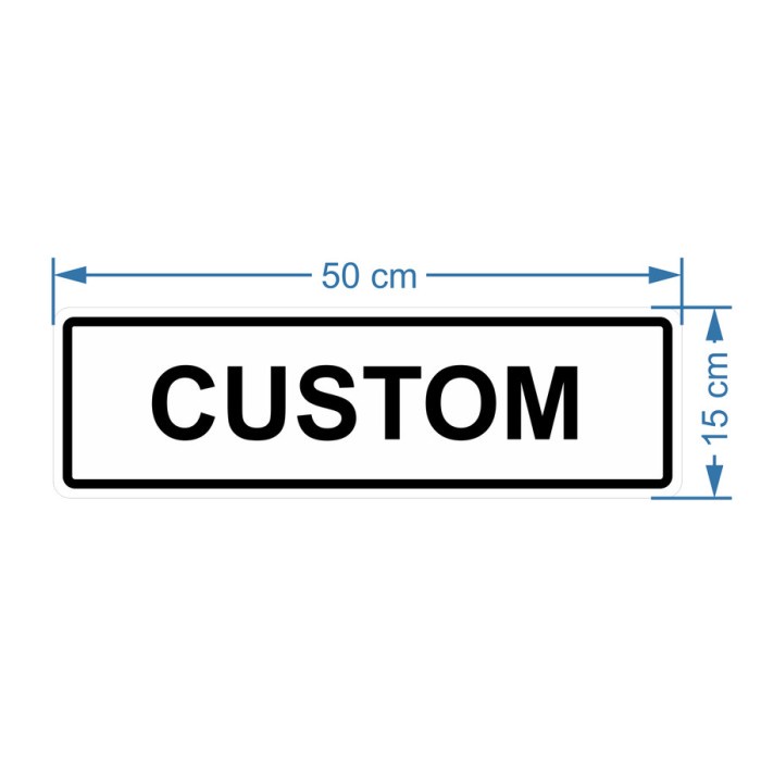 

Rambu Custom ukuran 50 cm x 15 cm Bahan Akrilik