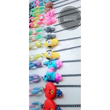 KALUNG MASKER BTS BT21 STRAP MASK 2in1 BTS BT21 STRAP MASKER KARAKTER MURAH