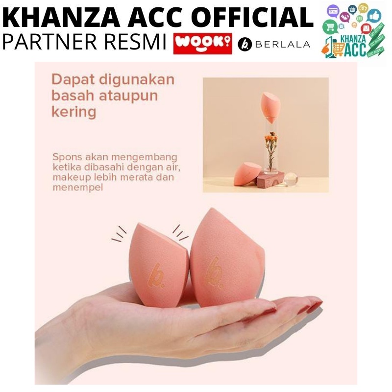 KHANZAACC BERLALA Beauty Blender Sponge Make Up Soft Medium Hard High Quality BPOM