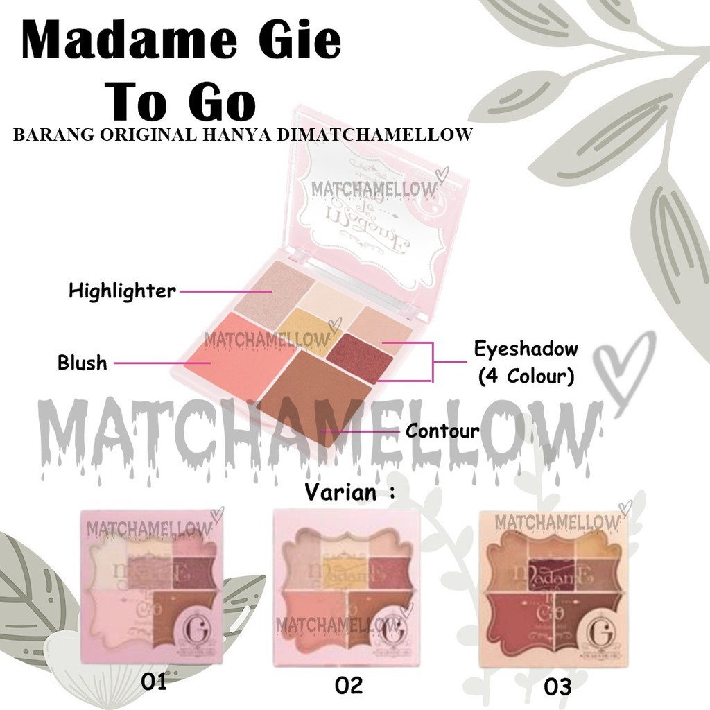 ❄️MATCHA❄️ MADAME GIE EYESHADOW - TO GO FACE PALLETE MOONDUST DRAMA QUEEN GET AWAY