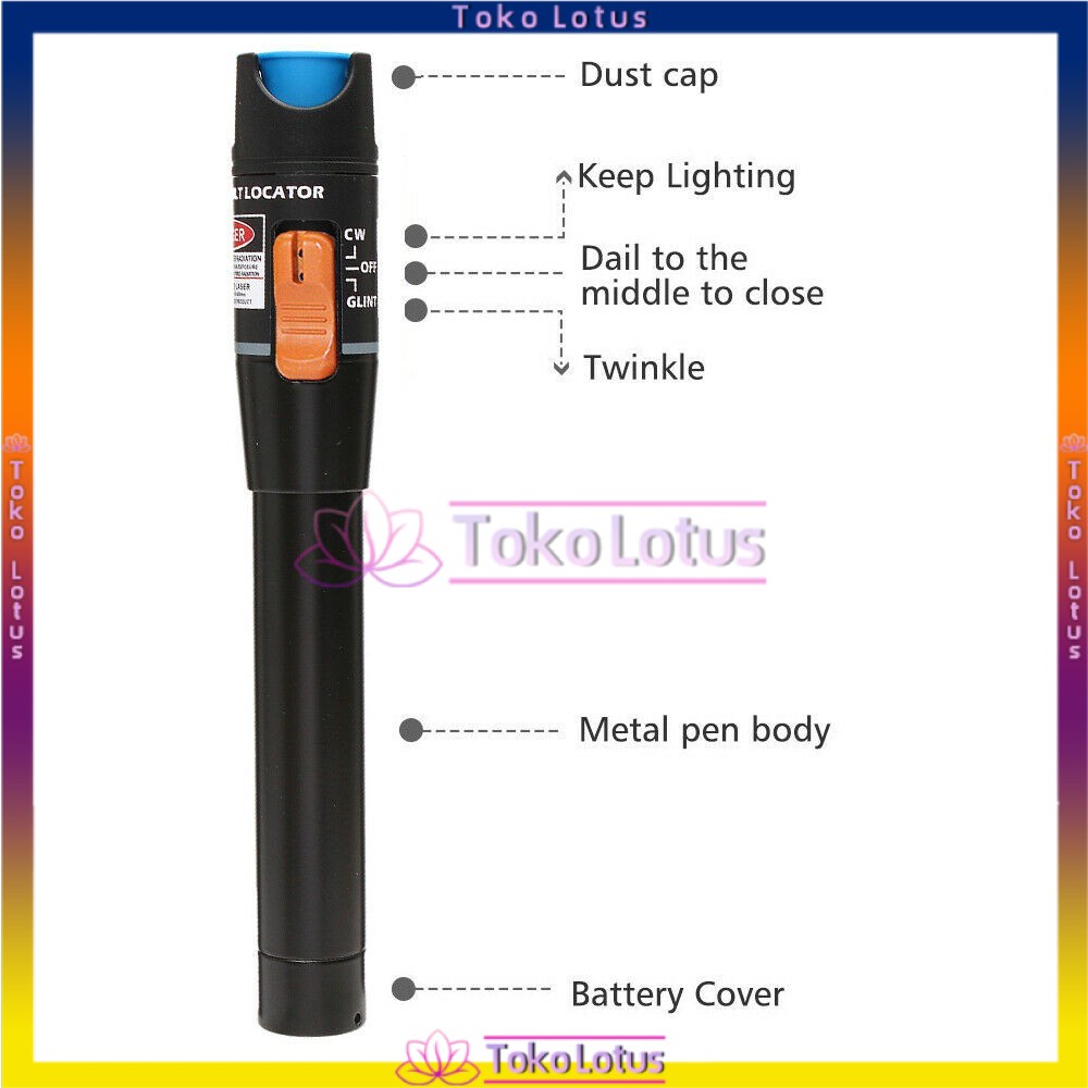 [Tanpa Batrai] Visual Fault Locator 5-30 mW VFL laser senter fiber optik