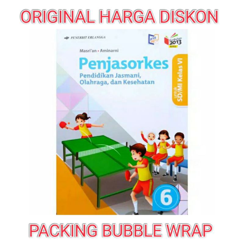 Buku Pjok Penjasorkes Kelas 6 Sd Kurikulum 2013 Penerbit Erlangga Shopee Indonesia