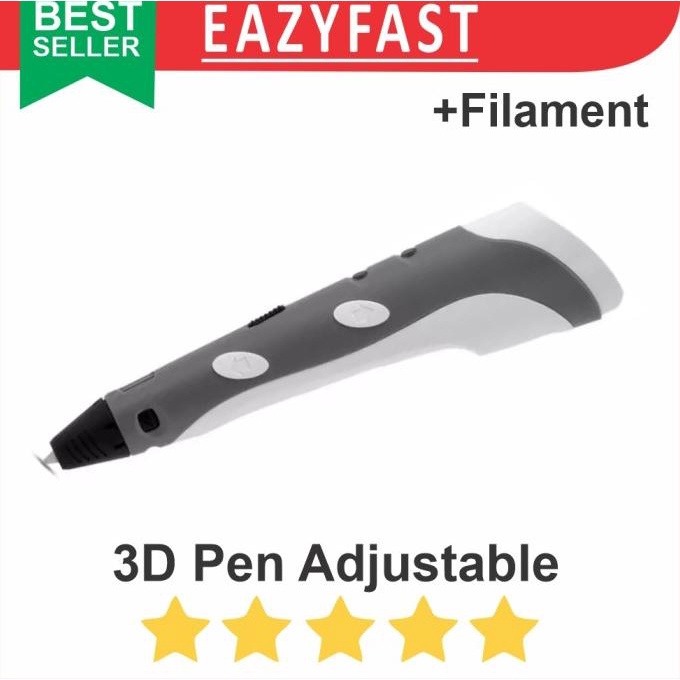 

Pulpen 3D Pen Filament Plastik PLA 1.75mm Adjustable Speed Temperature efst90 dijamin