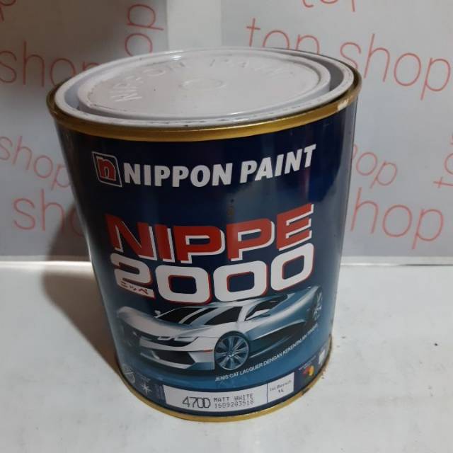 CAT DUCO NIPPE 2000 WARNA PUTIH DOF/MATT WHITE 470D ISI 1KG -NIPPON PAINT